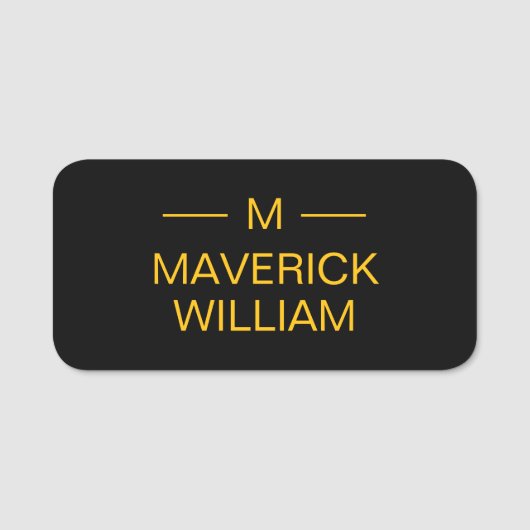 Monogram Gold Naamplaatje (Voorkant)