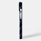 Monogram Gold Navy Pattern Case-Mate iPhone Case (Achterkant / Links)