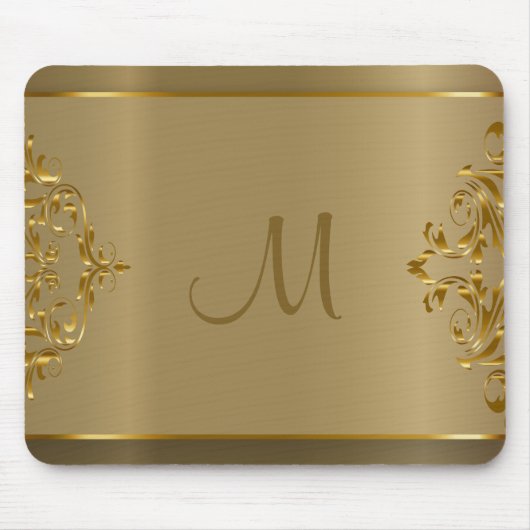 Monogram Gold Orante Design Muismat (Voorkant)