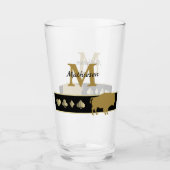 Monogram Gold Silhouette Bison Glas (Voorkant)