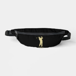 Monogram Gold Silhouette Golfer Heuptasje