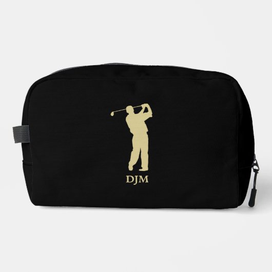 Monogram Gold Silhouette Golfer Toilettasje (Voorkant)