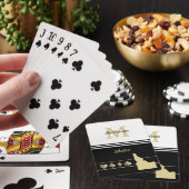 Monogram Gold Silhouette Idaho Pokerkaarten (Insitu)