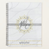 Monogram Gold Silver 2025 Appointment Book (Devant)