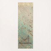 Monogram Gold Stardust op Zee Green Yoga Mat (Voorkant)