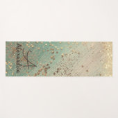 Monogram Gold Stardust op Zee Green Yoga Mat (Voorkant (horizontaal))