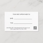 monogram GOLD Witte Haarstylist benoeming Visitekaartje (Achterkant)