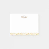 Monogram Golden Damask Post-it® Notes (Voorkant)