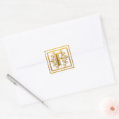 Monogram Golden F Elegant Stickers (Envelop)