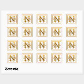 Monogram Golden N Elegant Stickers (Vel)