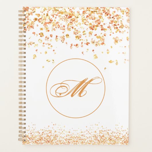 Monogram Golden Sparkles Planner (Voorkant)