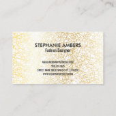 Monogram | Golden Texture Background Visitekaartje (Achterkant)