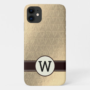Monogram Golden Triangle Patroon iPhone 11 Hoesje