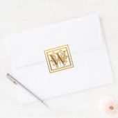 Monogram Golden W Elegante Stickers (Envelop)