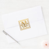 Monogram Golden Y Elegante Stickers (Envelop)