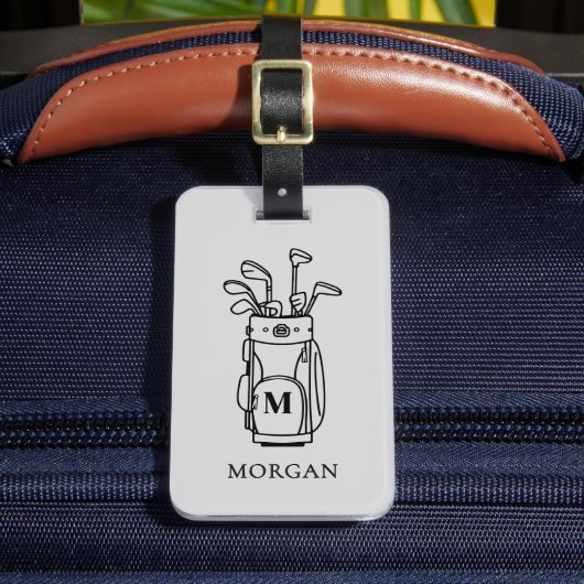 Monogram Golf Bagagelabel (Voorkant Insitu 2)