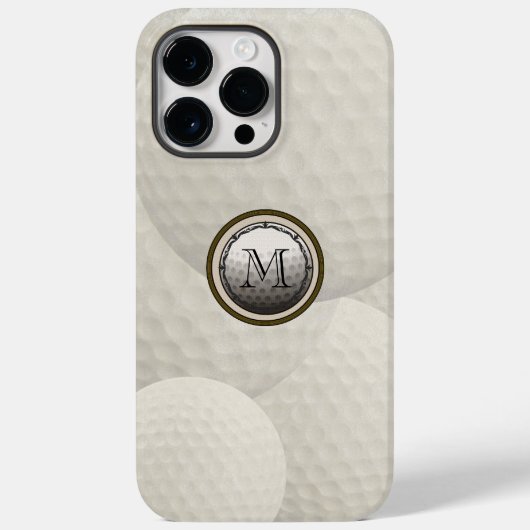 Monogram Golf Ball iPhone Case (Achterkant)