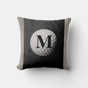 Monogram Golf Ball Kussen Design Distressed Grey