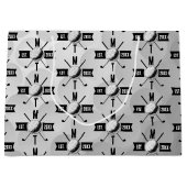 Monogram Golf Ball Texture & Club Initiaal Groot Cadeauzakje (Voorkant)