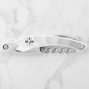 Monogram Golf Ball Texture & Club Initiaal Kurkentrekker