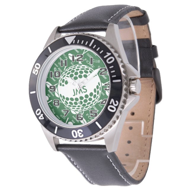 Monogram golf horloge (Gekanteld)