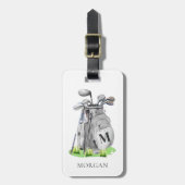 Monogram Golf Tas Bagagelabel (Voorkant verticaal)