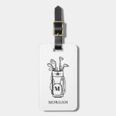 Monogram Golf Tas Bagagelabel (Voorkant verticaal)