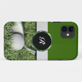 Monogram Golf Theme Mannen Case-Mate iPhone Case (Achterkant (horizontaal))
