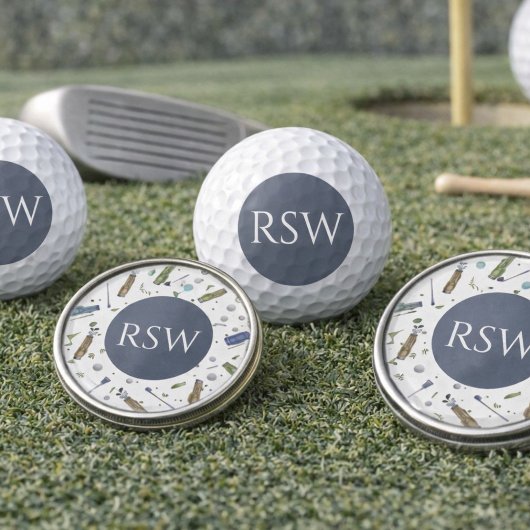 Monogram Golfballen | Aangepaste verjaardagscadeau