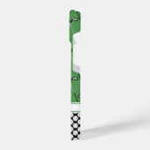 Monogram golfpatronen groen iPhone hoesje (Linkerkant)