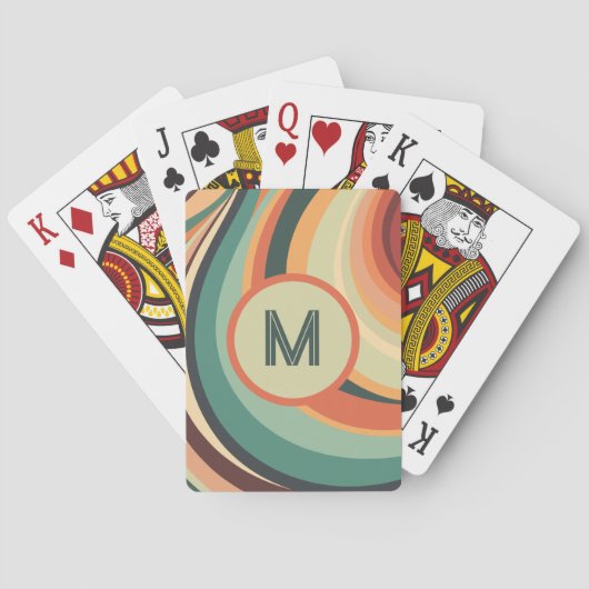 Monogram  golfstreep pokerkaarten (Achterkant)