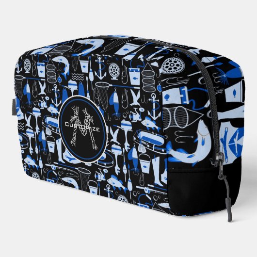 Monogram Gone Vist blauw Toilettasje (Rechterhoek)