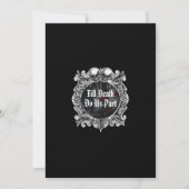 Monogram Gothic Ruins Roses Floral Wedding Kaart (Achterkant)