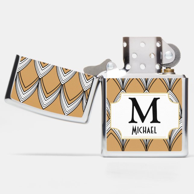 Monogram - Goud  1920s witte kerken (Geopend)