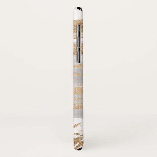 Monogram | Goud en grijs Case-Mate iPhone Case (Achterkant/links)
