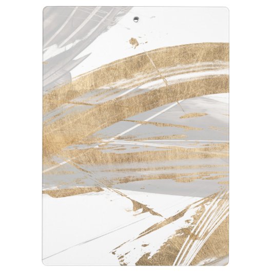 Monogram | Goud en grijs Klembord (Achterkant)