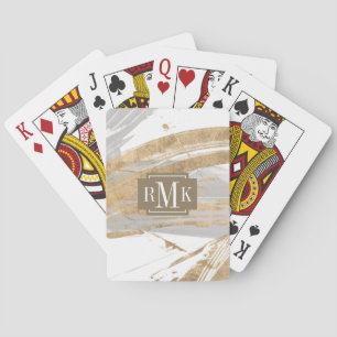 Monogram   Goud en grijs Pokerkaarten