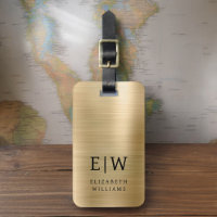 Monogram Goud Geborsteld Metallic Elegant