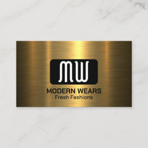 Monogram Goud Metaal Visitekaartje