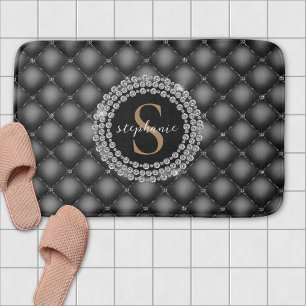 Monogram Goud Zwarte Diamanten Geplooid Elegante L Badmat