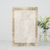 Monogram | Goudbloei I Briefpapier (Staand voorkant)