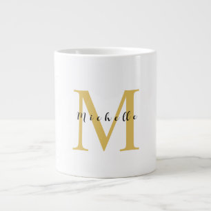 Monogram Gouden Kleur Jouw naam Speciaal Geschenk Extra Grote Beker