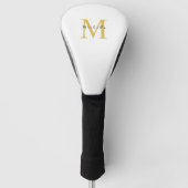 Monogram Gouden Kleur Jouw naam Speciaal Geschenk Golfheadcover (Voorkant)