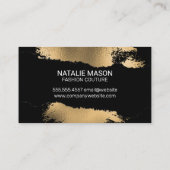 Monogram | Goudfolie Splatter | Gescheurd effect Visitekaartje (Achterkant)