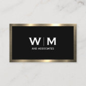 Monogram | Goudgrens in metaal Visitekaartje (Voorkant)