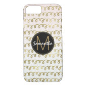 Monogram goudkleurig pekeltje Case-Mate iPhone case (Achterkant)
