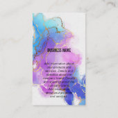 Monogram | Goudolie | WATERVERF Visitekaartje (Achterkant)