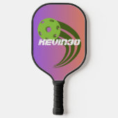 Monogram gradiënt kleuren groen rood professional pickleball paddle (Achterkant)