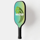 Monogram gradiënt kleuren groen rood professional pickleball paddle (Links)