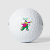 Monogram grappige golfer met golftas golfballen (Voorkant)